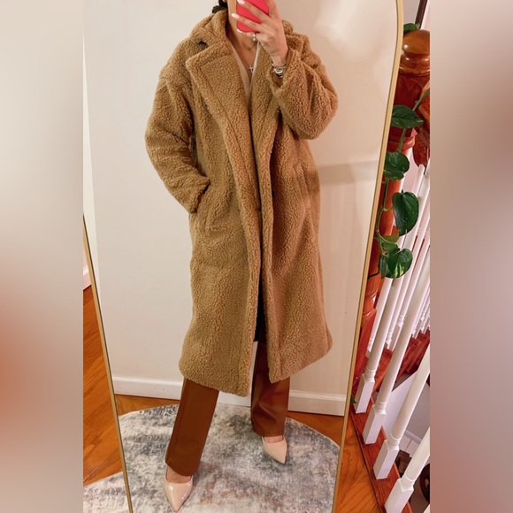 Brown Sherpa Teddy lined Coat - Picture 7 of 8
